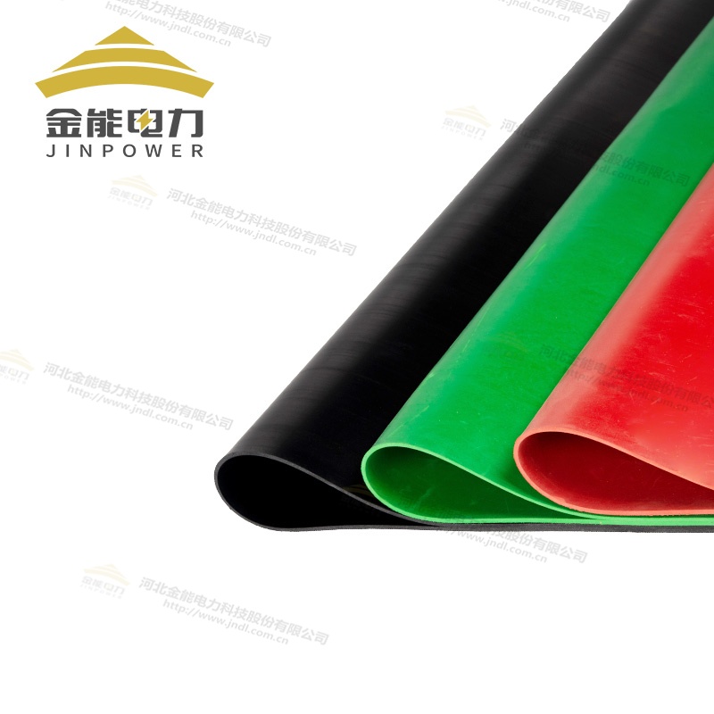 環保型紅黑綠三色平面絕緣膠墊橡膠板（3-12mm）
